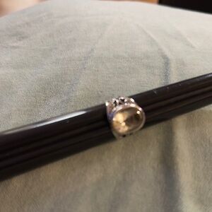 Sterling silver size 8 light aqua stone.